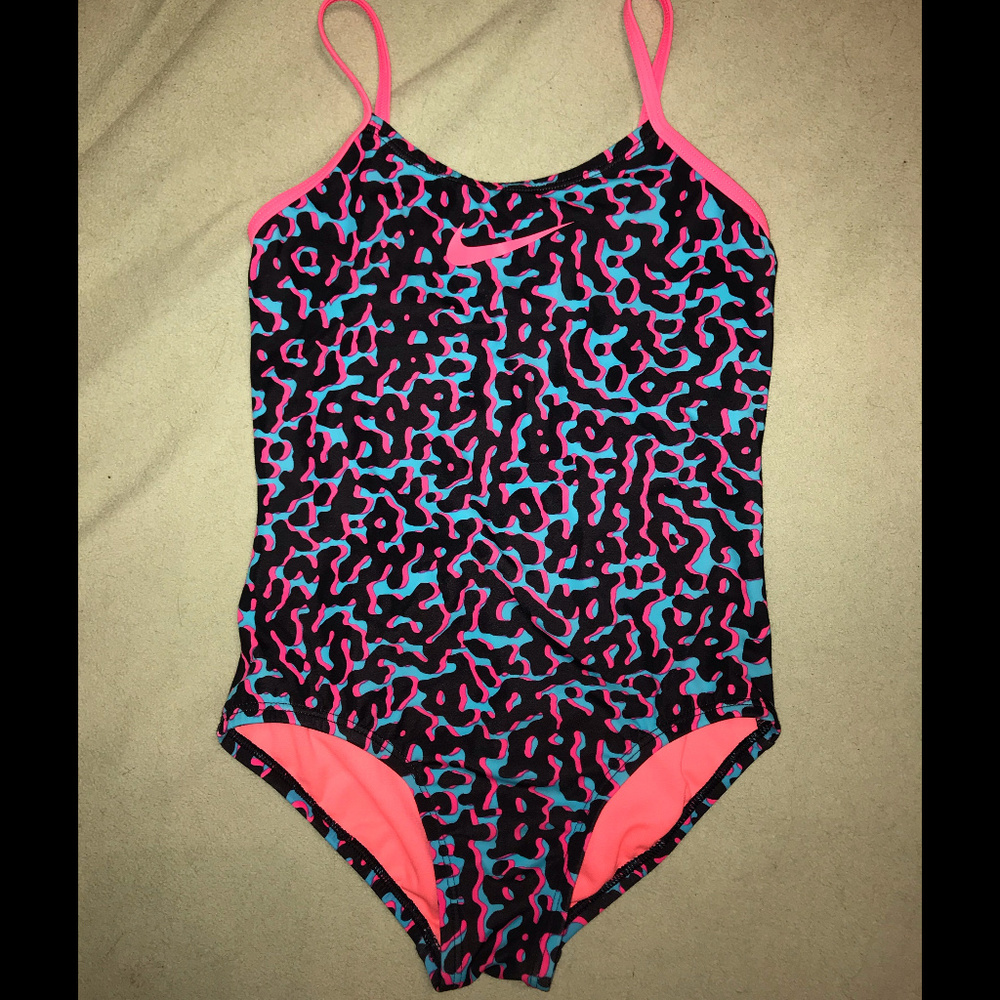 Nike Animal Print Swimsuit (Size 10 - medium)